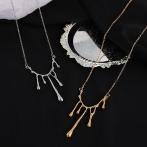 elegant drop shape yarn pendant necklace