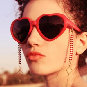 heart shaped light transforming sunglasses