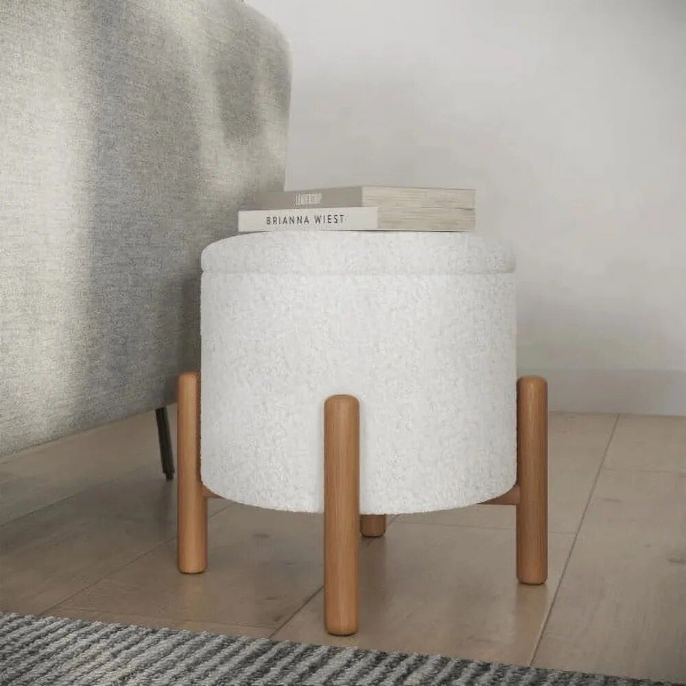 elegant white round ottoman with storage elegant white round ottoman with storage