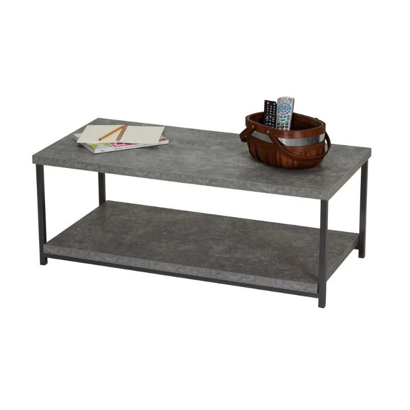 modern slate grey coffee table with storage shelf modern slate grey coffee table with storage shelf