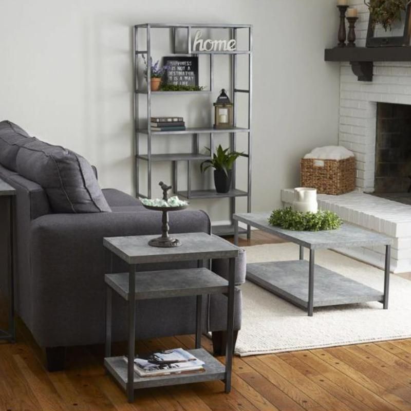 modern slate grey coffee table with storage shelf modern slate grey coffee table with storage shelf