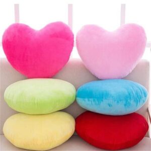charming heart shaped plush pillow