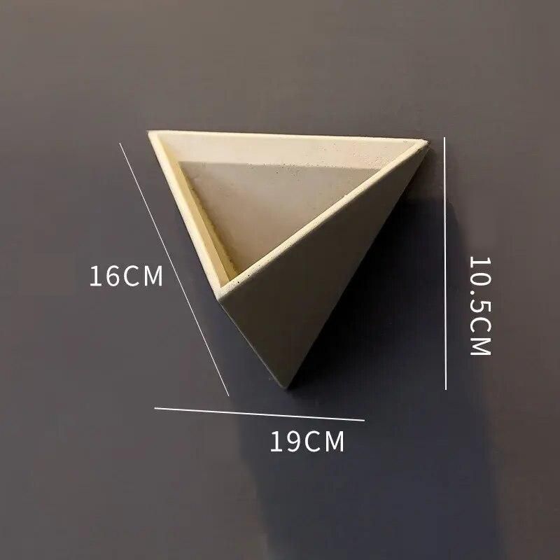 modern nordic triangle wall mounted cement flowerpot modern nordic triangle wall mounted cement flowerpot