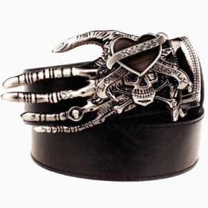 y2k gothic harajuku punk rivet skull belt