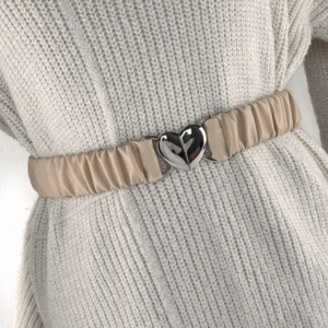 adjustable elastic heart waist belt for women