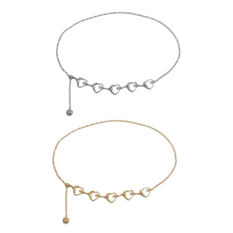 luxury goth punk heart moon & sun belt for women luxury goth punk heart moon & sun belt for women