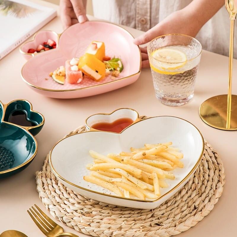 heart shaped ceramic plate for western cuisine & desserts heart shaped ceramic plate for western cuisine & desserts