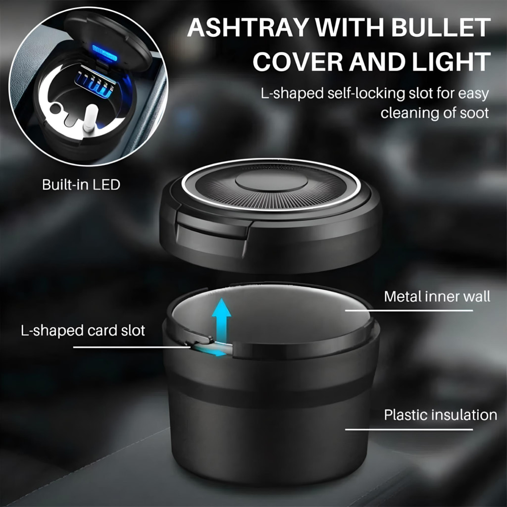 portable led lit pop up car ashtray portable led lit pop up car ashtray