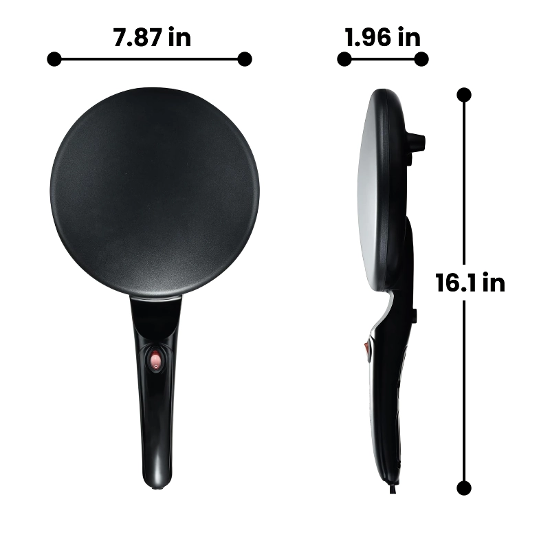 portable electric crepe maker with non stick coating and automatic temperature control portable electric crepe maker with non stick coating and automatic temperature control