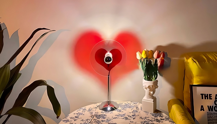 Romantic Heart-Shaped Sunset Projection Lamp 12210 272f8f