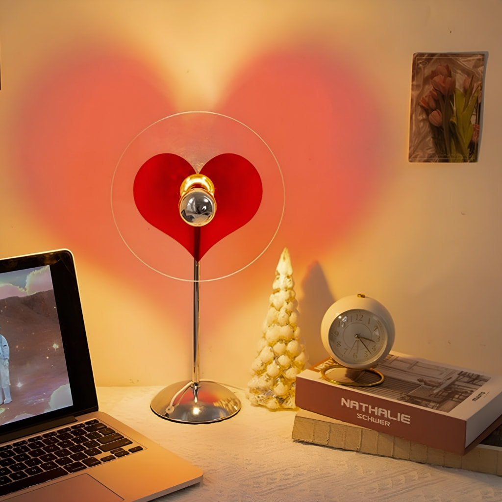 romantic heart shaped sunset projection lamp romantic heart shaped sunset projection lamp