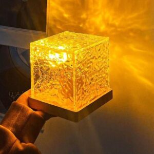 rgb crystal cube night light
