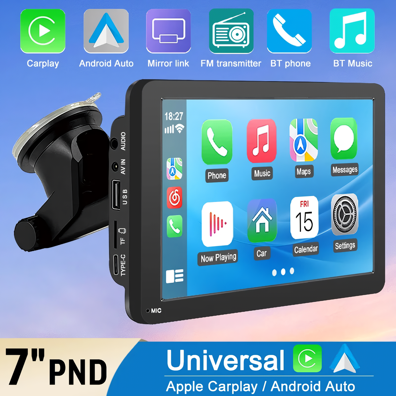 universal 7 inch touchscreen car mp5 player with wireless apple carplay & android auto universal 7 inch touchscreen car mp5 player with wireless apple carplay & android auto