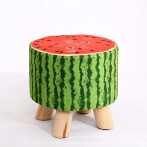 charming countryside round wood stool