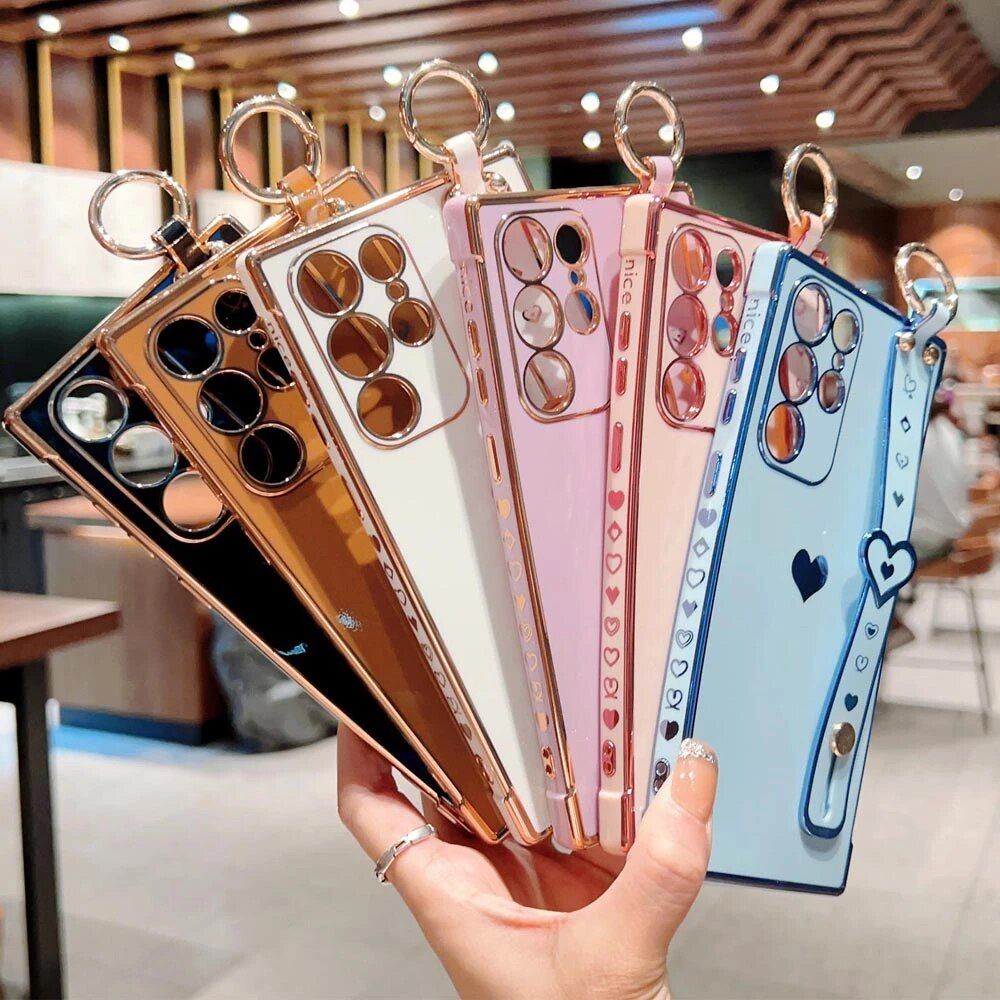 luxury heart wrist strap samsung case luxury heart wrist strap samsung case