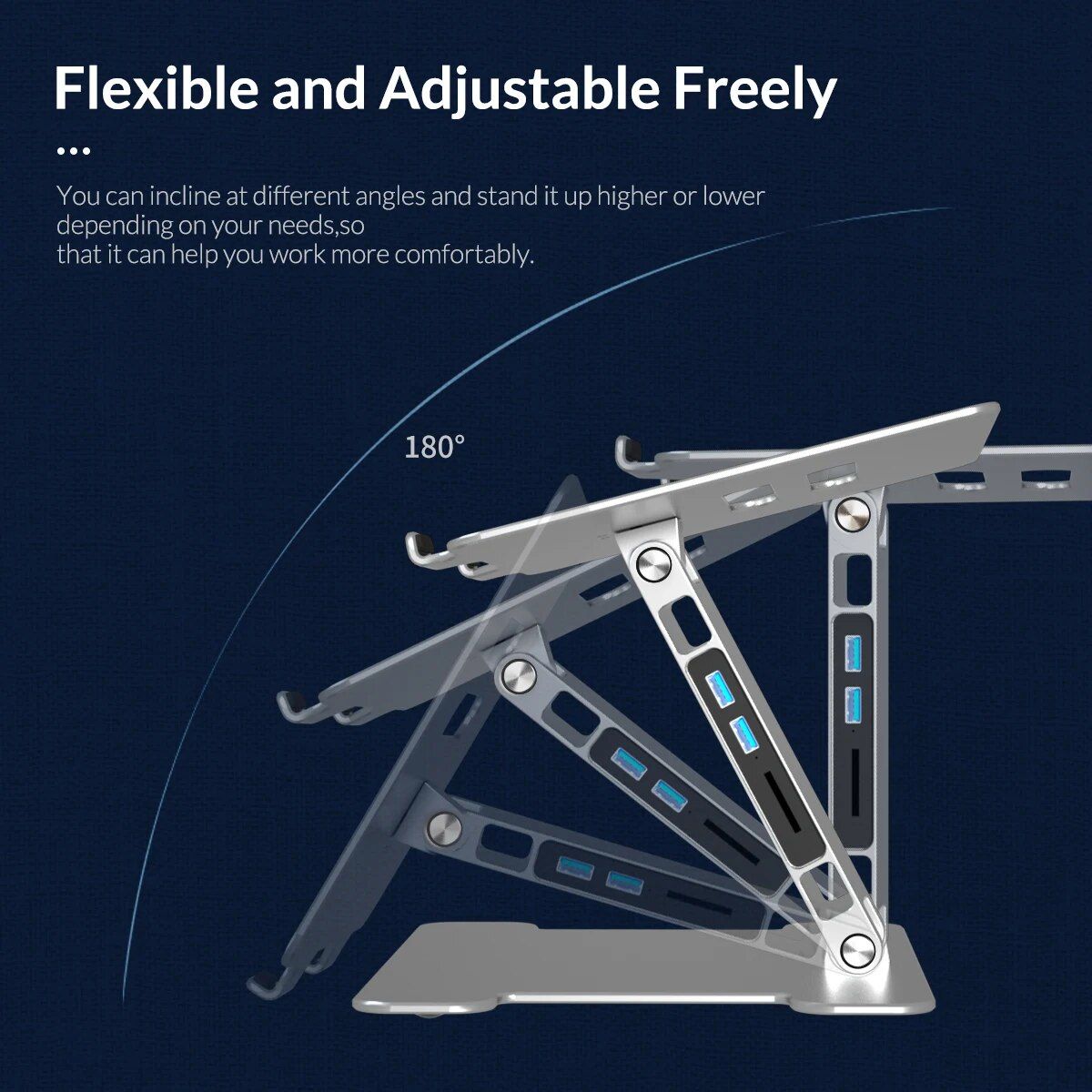 Multi-Functional Adjustable Aluminum Laptop Stand 8553 6141bb