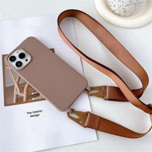 crossbody silicone case with necklace lanyard for various iphone models