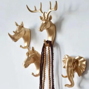 charming animal head wall hooks decorative storage for home and bathroom