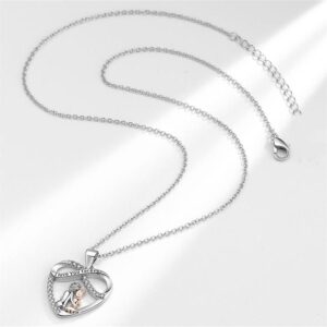 exquisite heart pendant mother daughter necklace